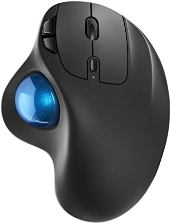 Nulea M501 Wireless Trackball Mouse Ergonomic Thumb Control, 4 DPI Levels