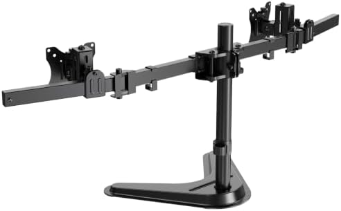 Dual Monitor Stand fits 17-40 inch, Free Standing Heavy Duty Monitor Mount