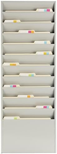 Displays2go Office File Folder Wall Rack, 11 Tiered Pockets