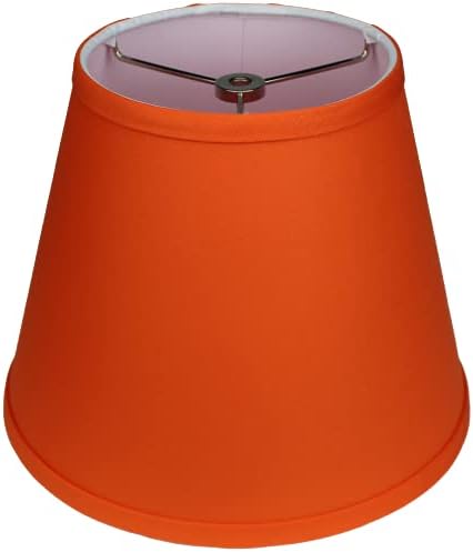 FenchelShades.com Lampshade 6" Top Diameter x 10" Bottom Diameter x 8" Slant Height 6x10x8" with Spider Attachment Diameter 0.4 Inch for Lamps with a Harp (Carrot)