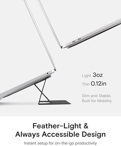 MOFT Invisible Laptop Stand, Stick-On Portable Laptop Riser for Mobile Work