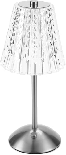 Nusogon 2 Pack Cordless Touch Table Lamp, LED Rechargeable Small Dask Lamp