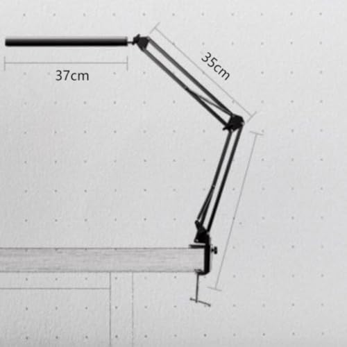 LED Clip On Easel Lamp with Adjustable Swing Arm, 3 Colour Modes Dimmable