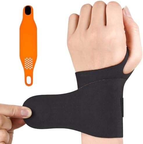 Ulnar Wrist Brace for Right & Left Hand, Ultra-Thin Elastic Wrist Wrap Compression for TFCC Tear and Repetitive Wrist Use Injury, Wrist Support for Carpal Tunnel, Tendonitis, Pain Relief (Black)