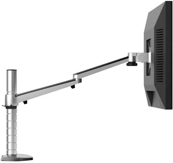 VERSADESK OmniView Single Monitor Stand - Height Adjustable Arm for 13” to 27" Flat or Curved Screens - 360° Rotation & VESA Compatible - Sturdy Desk Mount Holds up to 15 lbs | Black