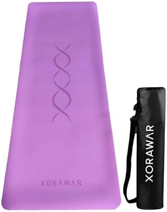 Natural Rubber Workout Mat with Bag | Thick Rubber mat 4.5 mm | Non Slip Yoga Mat Non Slip| Gym Mats for Home Gym Floor Mat, Home Exercise Mats for Home Workout Accessories, Fitness Mat, Workout Mats for Home Gym, Yoga Matt, Stretching Mat, Thick Exerc...
