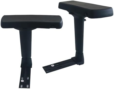 Height Adjustable Chair Armrest Pair, Gaming Boss Chair Arms Set Replacement,Black (4D)