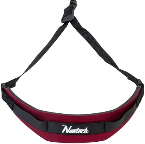 Neotech Saxophone Swivel Hook Neck Strap Soft Sax Padded for Alto Tenor Baritone Soprano – (Small, Wine) - Made in USA