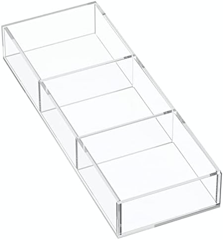HIIMIEI 3 Section Acrylic Drawer Organizer Tray