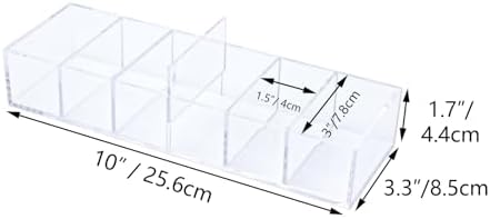 NatSumeBasics Drawer Organizer with 6 Compartments, Clear Desk Storage