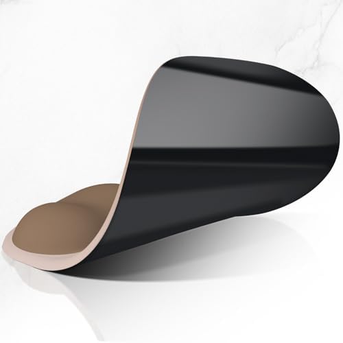 ITNRSIIET Ergonomic Mouse Pad, Cushioned Gel Wrist Rest, Non-Slip Base, Smooth Surface, Cute Multi-Color, 9.5 x 8.2 in, Soft Brown