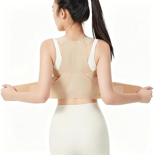Posture Corrector for Women, Invisible Lightweight Adjustable Back Brace for Upper and Lower Back Pain Relief (Medium)