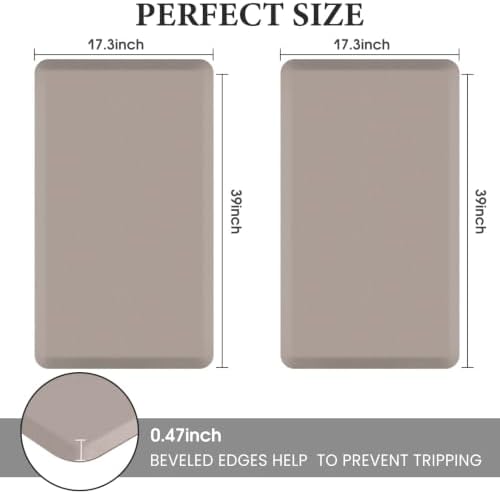 HappyTrends 2 PCS Kitchen Mat Cushioned Anti-Fatigue Floor Mat,
