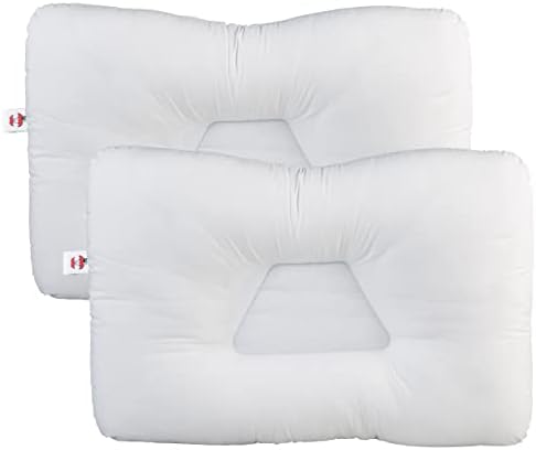 Tri-Core Ergonomic Cervical Pillow for Neck Pain Relief FullSize Firm WH2pk