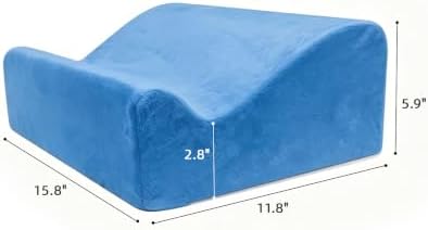 Work Foot Rest Under Desk,Ergonomic Footrest & Washable Cover Blue
