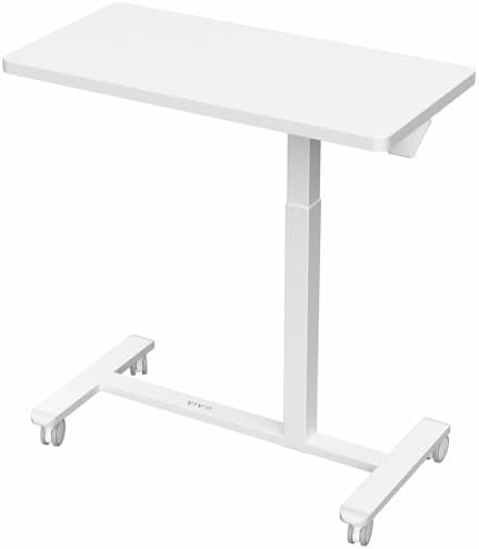 VIVO White Mobile 32 x 16 inch Over Couch Laptop Table, CART-V02L-W