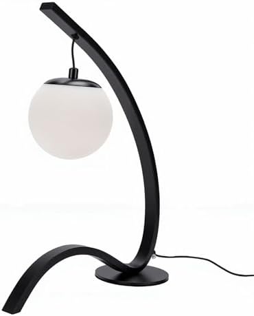 Zunate LED Bedside Lamp with 3 Brightness Levels and 3 Color Temperatures, Anti Glare Desk Light for Home and Hotel Reading Studying Iron and PVC Black Finish (Black)