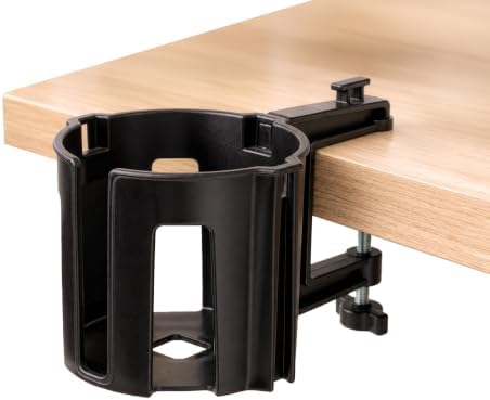 Original Large Desk Cup Holder Clamp, Heavy Duty Plastic Drink Holder