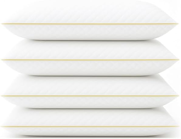 Royal Therapy 4-Pack Queen Memory Foam Pillow, Adjustable Shredded Bed Pillow for Neck & Shoulder Pain Relief, Breathable Support for Back, Stomach, Side Sleepers