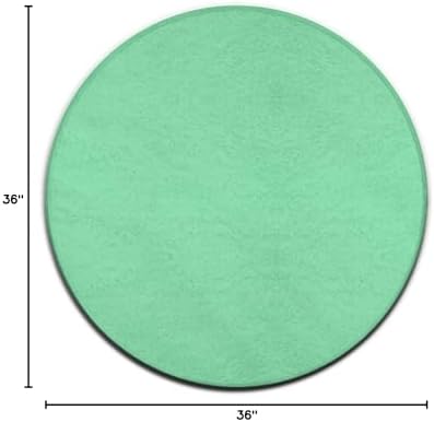 Large Round Area Rug Home Decor Modern Bathroom Rug Kitchen Office Circle Rug for Living Room Sofa Circle Cute Mat Bright Green, 36inch