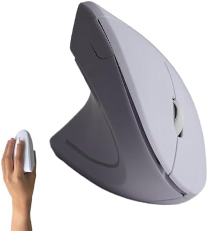 Urby Left Handed Mouse, Vertical Left Handed Ergonomic Wireless Mouse.White