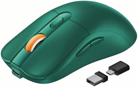 ProtoArc EM15 USB C Mouse, Tri-Mode Bluetooth Mice for Laptop, Green