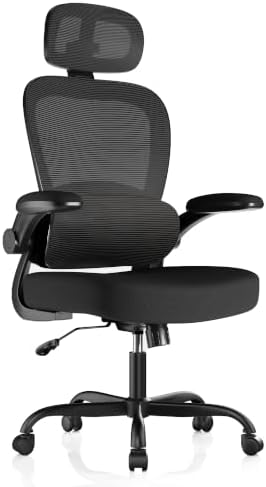 Ergonomic Office Chair 330 lb with Wheels, Lumbar Support & Headrest