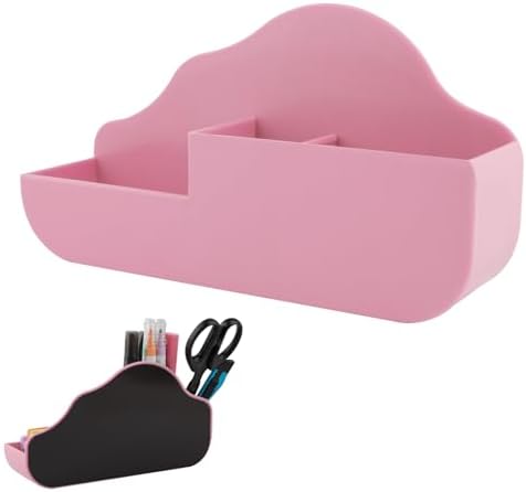 KITANIS Magnetic Pen Holder,3 Compartments Magnetic Dry Erase Marker Holder,Extra Strong Magnet Storage Marker Pen Pencil Organizer for Refrigerator,Whiteboard,Locker Accessories(Cloud Style)
