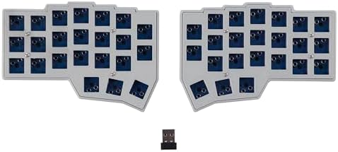 YMDK 2.4Ghz Wireless Split Keyboard Corne V4 46 Keys Ergonomic Hotswappable 40% Layout 3D PLA Vial All Key Programmable Mini Independent Gaming Keyboard Kit