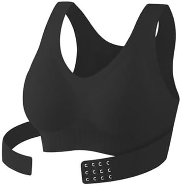 Posture Support Bras for Older Women Front Closure Crossback Wireless Bra Seamless Full Coverage Push Up Bralettes