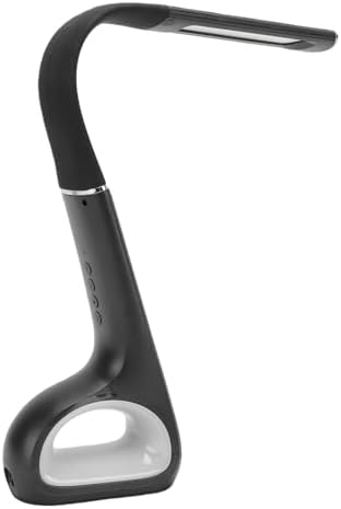 Hidyliu Adjustable LED Desk Lamp with Eye Protection for Office Work, Reading, and Studying (Black)