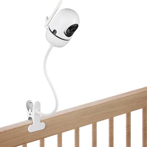 Flexible Baby Monitor Mount Compatible with HelloBaby HB6550/HB6560/HB6240/HB6148/HB6339/HB66/HB65/HB40, ANMEATE 549/SM935E, 15.75" Gooseneck Arm Baby Camera Mount Without Tools or Wall Damage