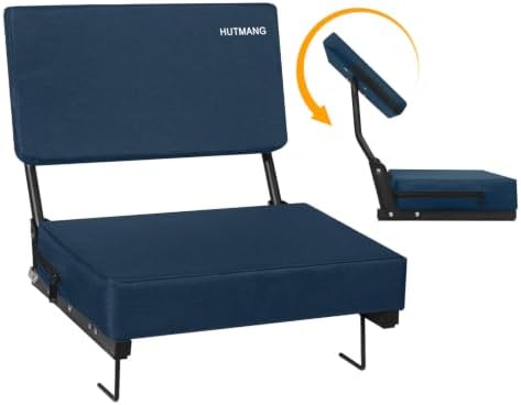 HUTMANG Swivel Backrest Stadium Seats,bleacher Chairs with Back and Cushion