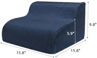 Foot Rest for Under Desk at Work,2-Tier Footrest with Handle Navy