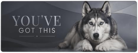 Husky Large Mouse Pad Mouse Pad Gaming 11.8x31.5 in Cool Gray Design
