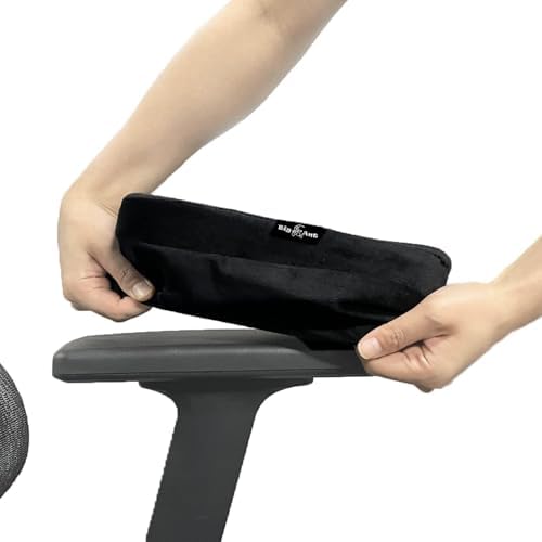 Big Ant Chair Armrest Cover, Gaming Chair Arm Rest Pads for Elbows and Forearms Pressure Relief-Black-2 Pack