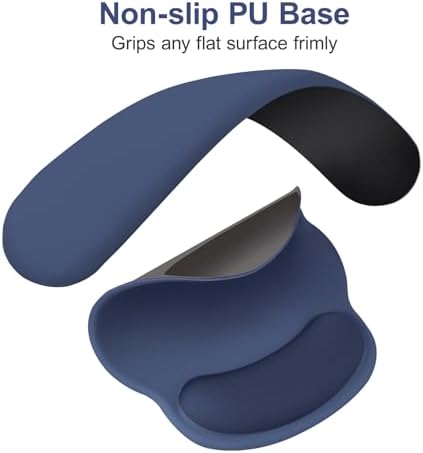 MOSISO Wrist Rest for Mouse Pad Set, Large Gaming Deskpad, Navy Blue