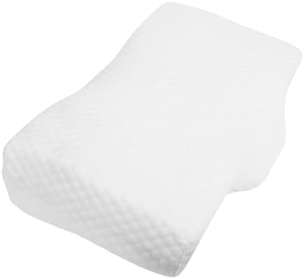 Cervical Neck Pillow, Memory Foam Ergonomic Cervical Neck Support Sleeping Pillow Slow Rebound with Washable Cover, Four Zones for Side Back Stomach Sleepers (White 52*30*10) (White 52*30*10)