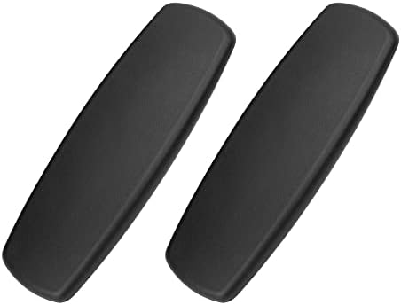 ALUCSET 10" Long x 3" Wide Office Chair Replacement Armrest Arm Pads Caps Univeral 4" 5.5" Mounting Hole Office Chair Parts 1 Pair (Black, Set of 2)