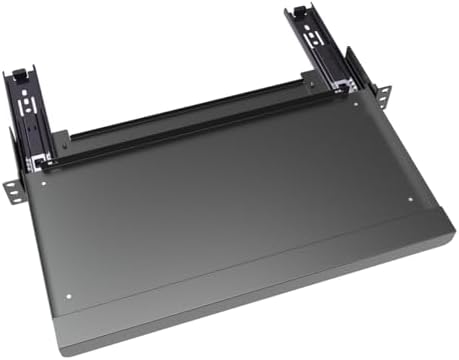 1U Keyboard Tray 8" Deep, Universal 19" Rack Mount Sliding