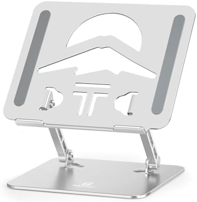 Z-Shaped Laptop Stand for Desk Fits 10"-16" Notebook, Silver