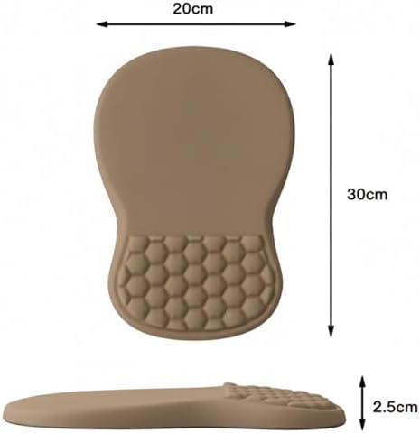Ergonomic Mouse Pad with Wrist Support, Memory Foam Wrist Rest for Carpal Tunnel & Wrist Pain Relief, Non-Slip Rubber Base, Comfortable Gaming Mousepad for Computer, Laptop, Office & Home