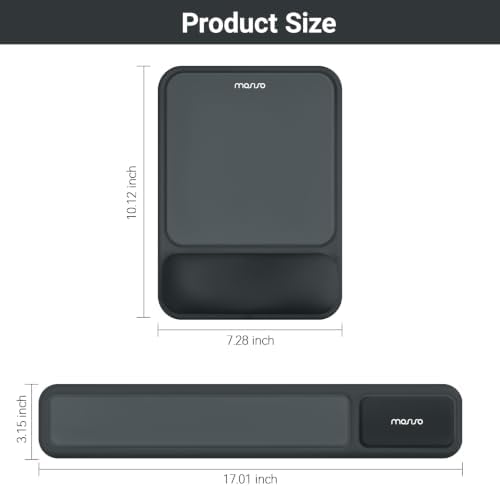 MOSISO Color Scheme Wrist Rest Support for Mouse Pad&Keyboard Set