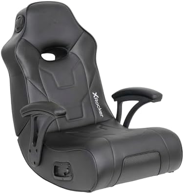 X Rocker Video Gaming Floor Rocker Chair, Built-in Audio, College Dorm Essentials for Guys and Girls, Bedroom, Foldable, Gifts for Gamers