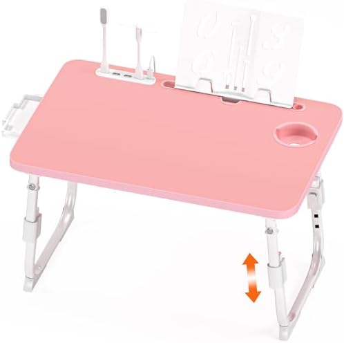 Lap Desk for Bed Adjustable Height with USB Port 23.6" x15.7" Desktop