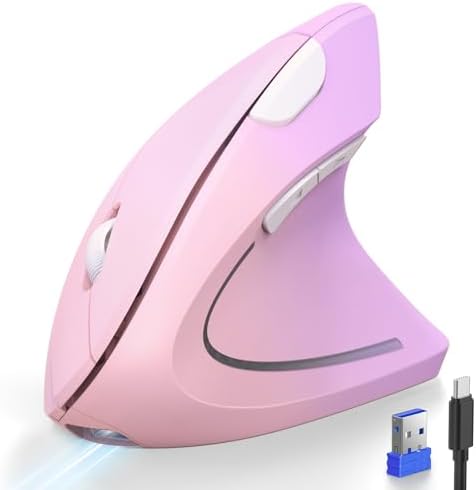 TECKNET Ergonomic Mouse Wireless, Rechargeable Vertical Mice Right Hand