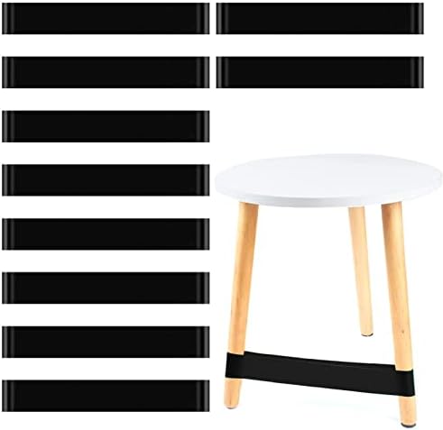 10 PCS Chair Bands for Kids, Flexible Seating Classroom Furniture Rubber Bands for Kids with Fidgety Feet, Foot Bands for School Classroom Chairs and Desk, Autism, Hyperactivity (black)