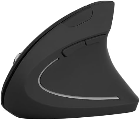 Goshyda 2.4GHz Ergonomic Vertical Gaming Mouse, High Control, and Feeling, Long Time Use with 800 1200 1600 DPI, 10m Distance (Black)