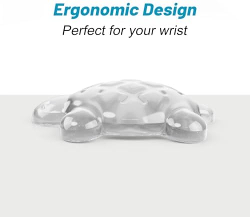 Turtle Shape Silicone Gel Mouse Wrist Rest, Clear