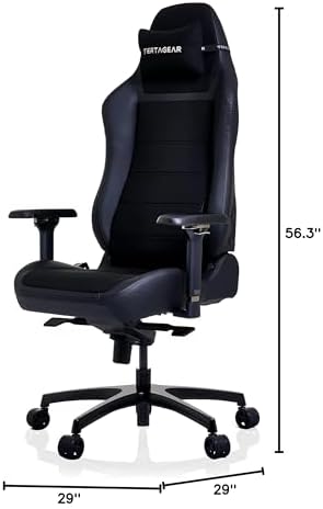 VERTAGEAR PL6800 Ergonomic Big & Tall Gaming Chair Featuring ContourMax Lumbar & VertaAir Seat Systems - Carbon Black